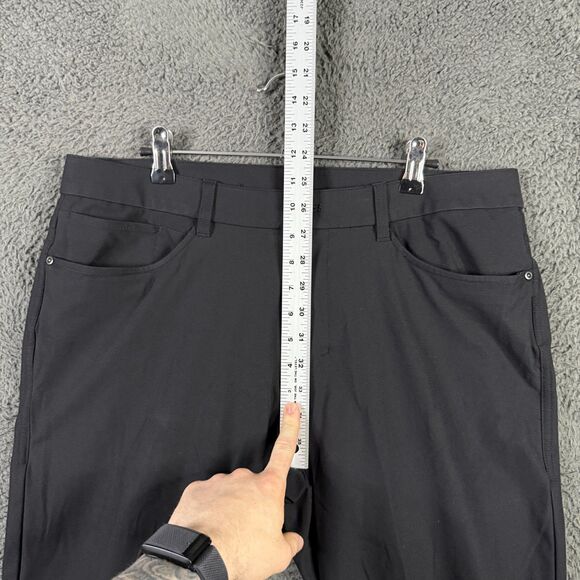 Lululemon Pants Mens 34x27 Black ABC Slim Fit Stretch Warpstreme Chino 5 Pocket - Picture 9 of 13